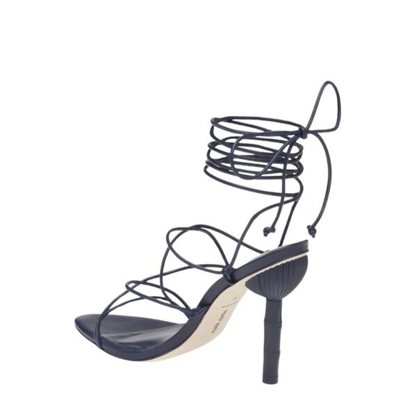 Cult Gaia Soleil Lace Up Strappy Heel Sandals, Navy EU, NWT, Size 42